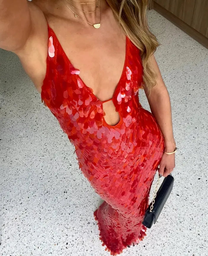 Zarina Sequin Maxi Dress