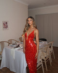 Valentina Plunge Sequin Maxi Dress