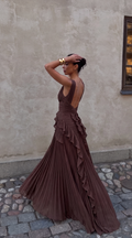 Clara Maxi Dress - Brown